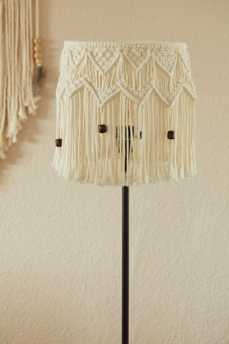 Makramee Stehlampe